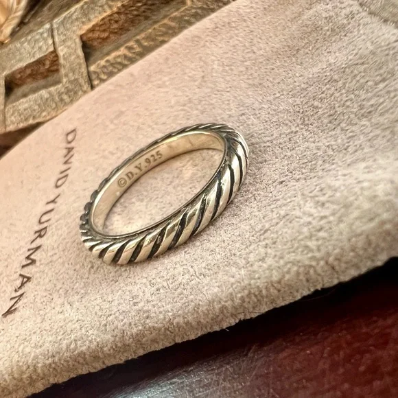 David Yurman Size 5.25 Sterling Sculpted Cable Classics Ring - Picture 2 of 13